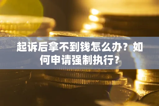 北京起诉后拿不到钱怎么办？如何申请强制执行？