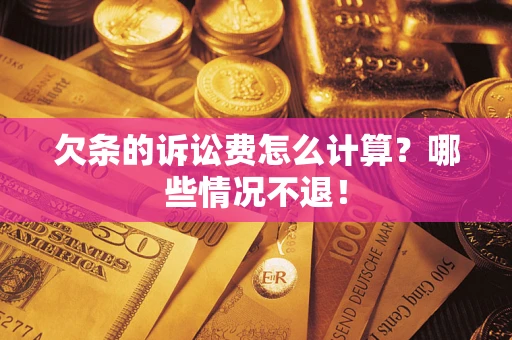 北京欠条的诉讼费怎么计算？哪些情况不退！