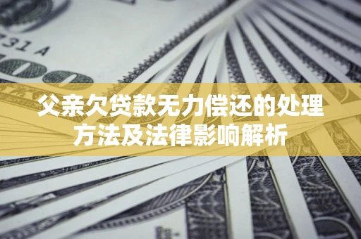 北京父亲欠贷款无力偿还的处理方法及法律影响解析